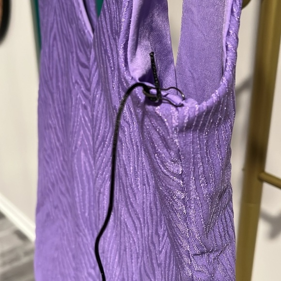 NWT LA PORTE Jordan Deep V One Piece Royal Purple Jacquard swimsuit M - Picture 8 of 10